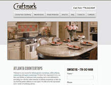 Tablet Screenshot of craftmarkcountertops.com